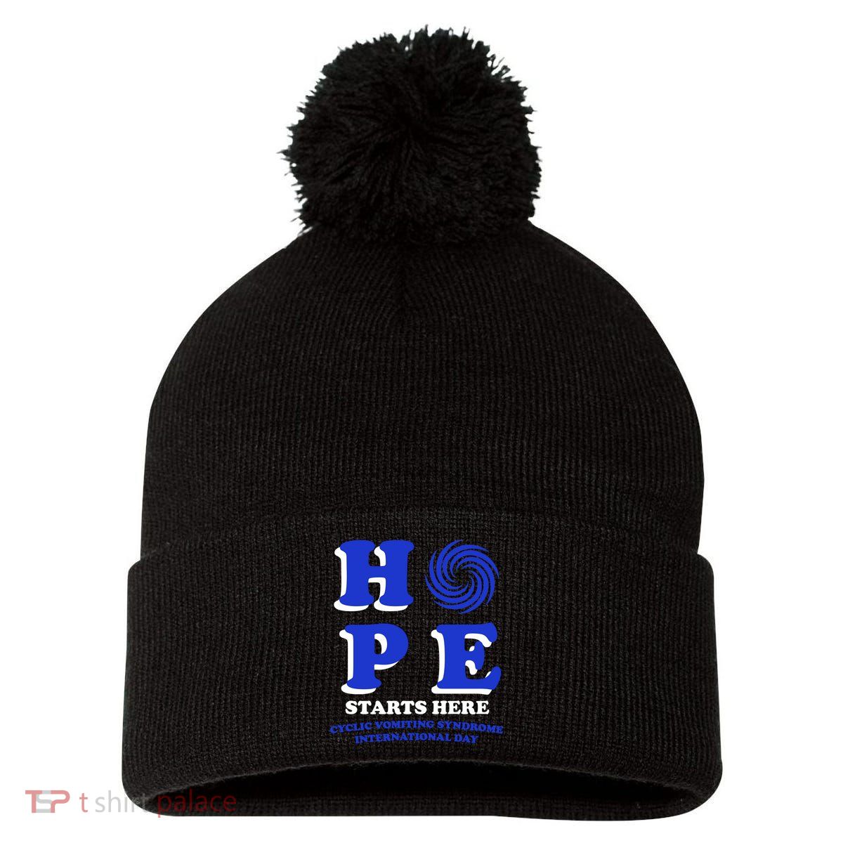 Hope Cyclic Vomiting Syndrome Pom Pom 12in Knit Beanie