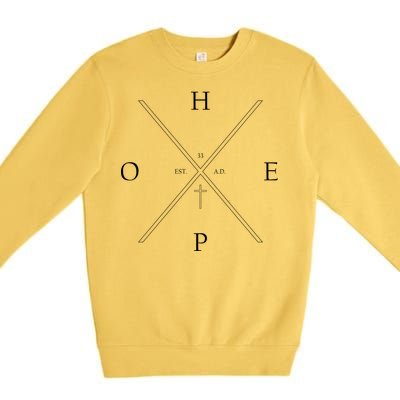 Hope Est. 33 AD Christian Premium Crewneck Sweatshirt