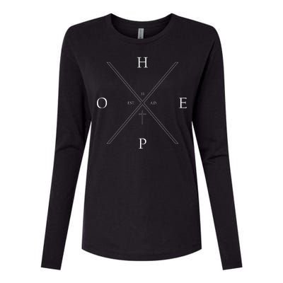 Hope Est. 33 AD Christian Womens Cotton Relaxed Long Sleeve T-Shirt