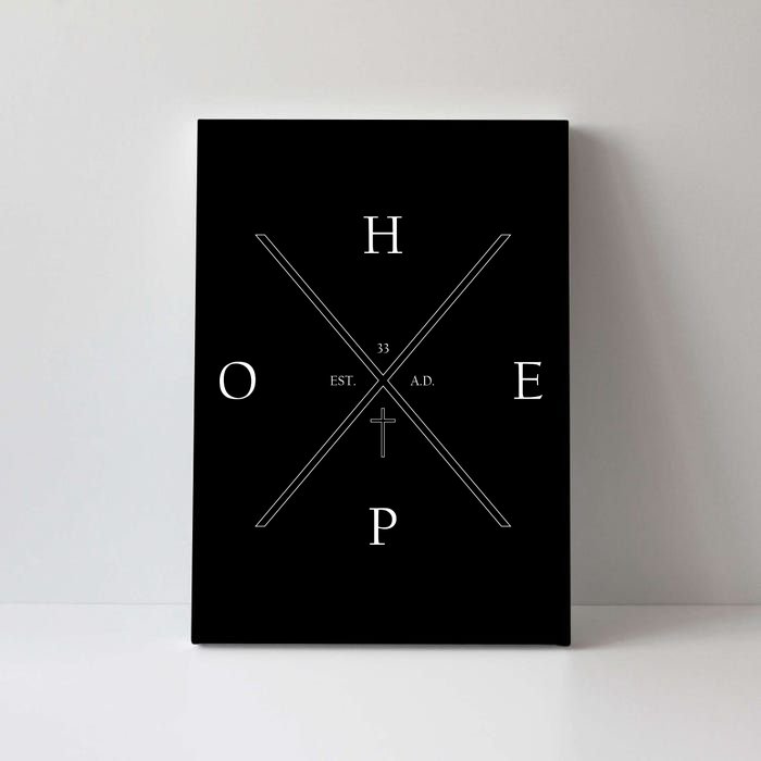 Hope Est. 33 AD Christian Canvas