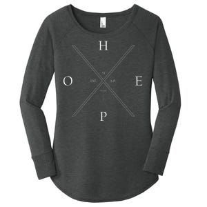 Hope Est. 33 AD Christian Women's Perfect Tri Tunic Long Sleeve Shirt