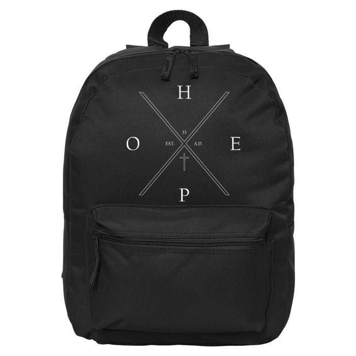 Hope Est. 33 AD Christian 16 in Basic Backpack