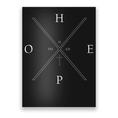 Hope Est. 33 AD Christian Poster