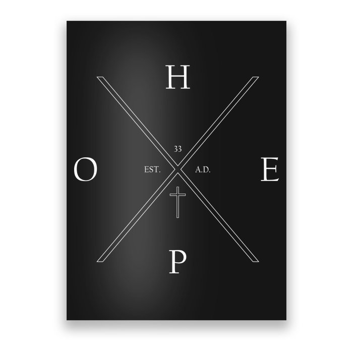 Hope Est. 33 AD Christian Poster