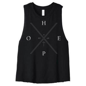 Hope Est. 33 AD Christian Women's Racerback Cropped Tank