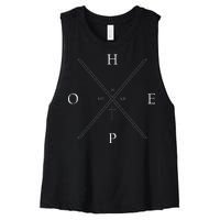 Hope Est. 33 AD Christian Women's Racerback Cropped Tank