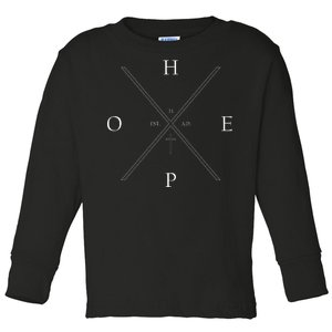 Hope Est. 33 AD Christian Toddler Long Sleeve Shirt