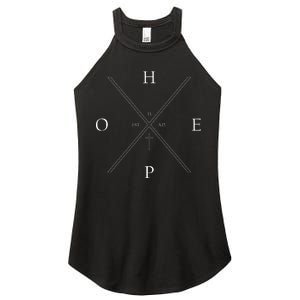 Hope Est. 33 AD Christian Women's Perfect Tri Rocker Tank