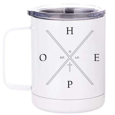 Hope Est. 33 AD Christian 12 oz Stainless Steel Tumbler Cup