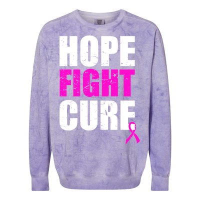 Hope Fight Cure Breast Cancer Colorblast Crewneck Sweatshirt