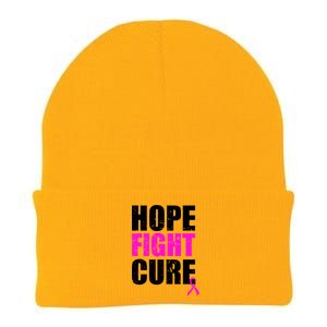 Hope Fight Cure Breast Cancer Knit Cap Winter Beanie