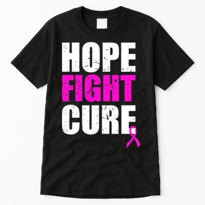 Hope Fight Cure Breast Cancer Tall T-Shirt