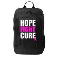 Hope Fight Cure Breast Cancer City Backpack