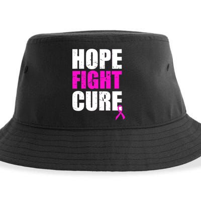 Hope Fight Cure Breast Cancer Sustainable Bucket Hat