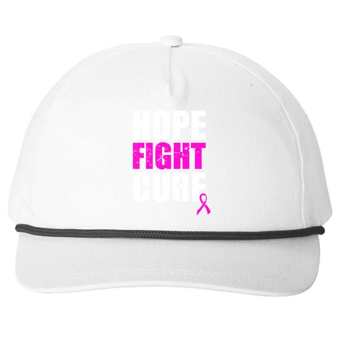 Hope Fight Cure Breast Cancer Snapback Five-Panel Rope Hat