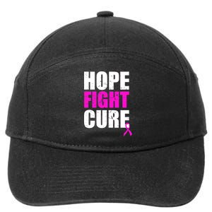 Hope Fight Cure Breast Cancer 7-Panel Snapback Hat