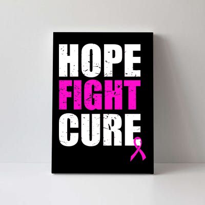 Hope Fight Cure Breast Cancer Canvas