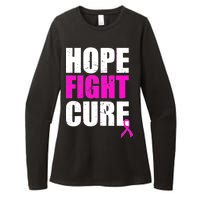 Hope Fight Cure Breast Cancer Womens CVC Long Sleeve Shirt