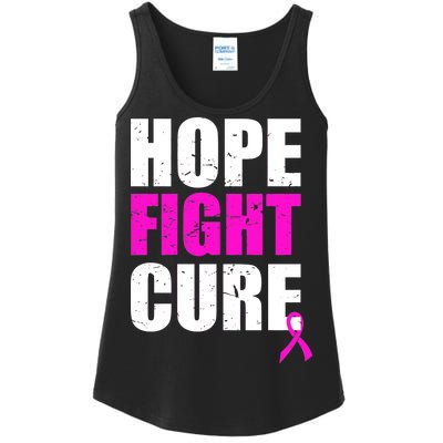 Hope Fight Cure Breast Cancer Ladies Essential Tank