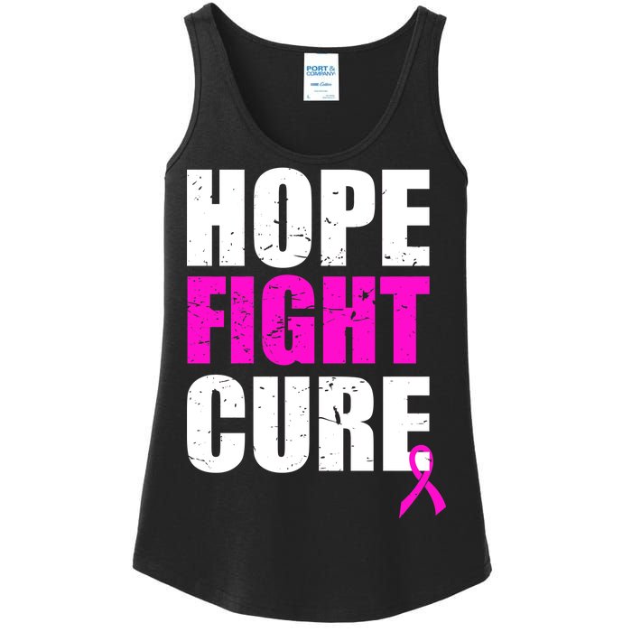 Hope Fight Cure Breast Cancer Ladies Essential Tank