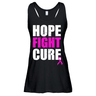 Hope Fight Cure Breast Cancer Ladies Essential Flowy Tank