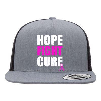 Hope Fight Cure Breast Cancer Flat Bill Trucker Hat