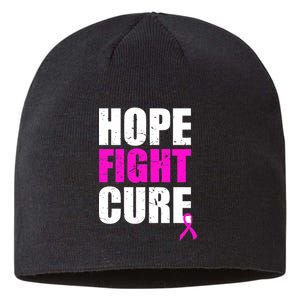 Hope Fight Cure Breast Cancer Sustainable Beanie