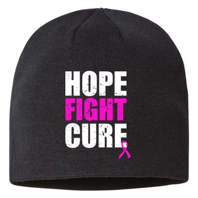 Hope Fight Cure Breast Cancer Sustainable Beanie