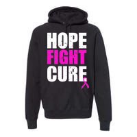 Hope Fight Cure Breast Cancer Premium Hoodie