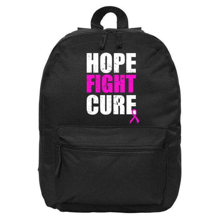 Hope Fight Cure Breast Cancer 16 in Basic Backpack