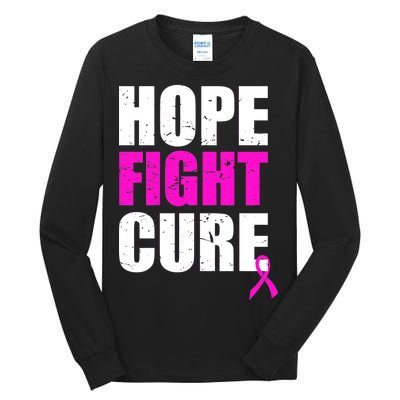 Hope Fight Cure Breast Cancer Tall Long Sleeve T-Shirt