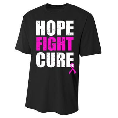 Hope Fight Cure Breast Cancer Performance Sprint T-Shirt