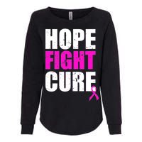 Hope Fight Cure Breast Cancer Womens California Wash Sweatshirt