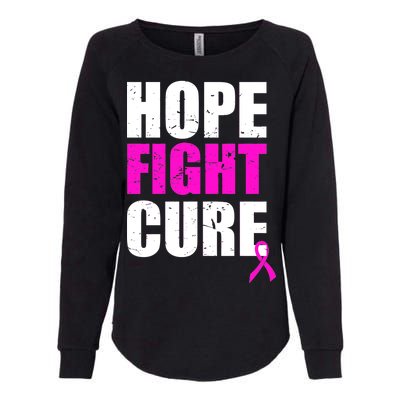 Hope Fight Cure Breast Cancer Womens California Wash Sweatshirt