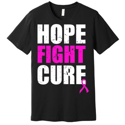 Hope Fight Cure Breast Cancer Premium T-Shirt