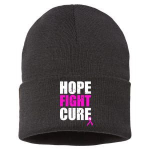 Hope Fight Cure Breast Cancer Sustainable Knit Beanie