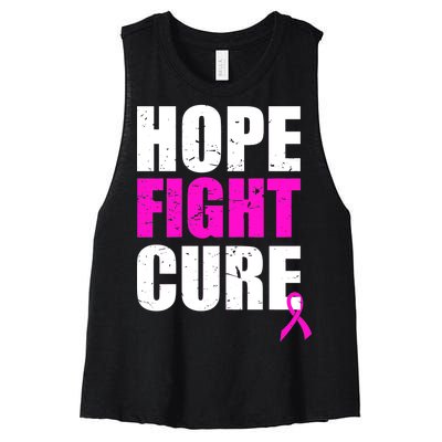 Hope Fight Cure Breast Cancer Women's Racerback Cropped Tank