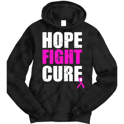 Hope Fight Cure Breast Cancer Tie Dye Hoodie