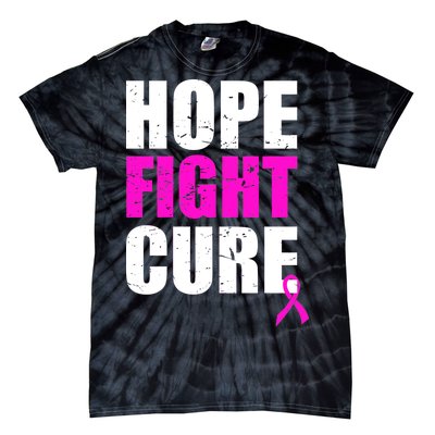 Hope Fight Cure Breast Cancer Tie-Dye T-Shirt