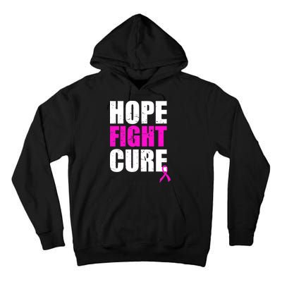 Hope Fight Cure Breast Cancer Tall Hoodie