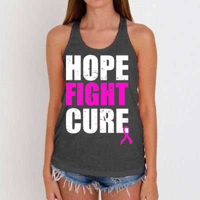 Hope Fight Cure Breast Cancer Women's Knotted Racerback Tank