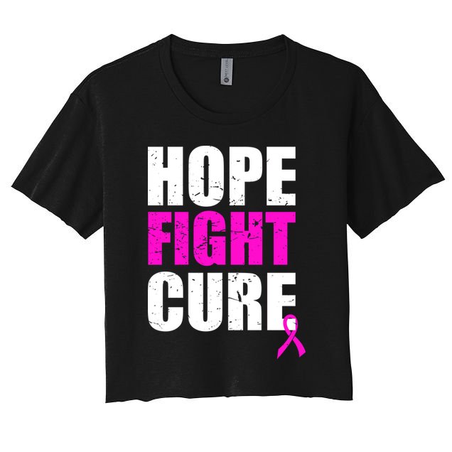 Hope Fight Cure Breast Cancer Crop Top