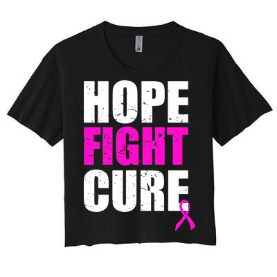 Hope Fight Cure Breast Cancer Women's Crop Top Tee