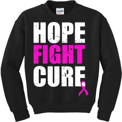 Hope Fight Cure Breast Cancer Kids Sweatshirt