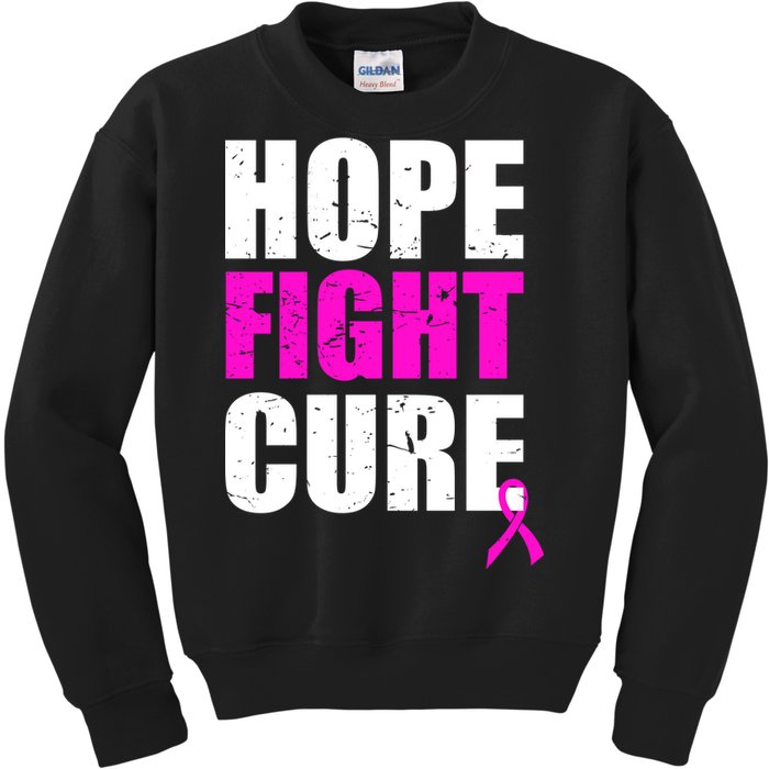 Hope Fight Cure Breast Cancer Kids Sweatshirt