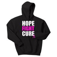 Hope Fight Cure Breast Cancer Kids Hoodie