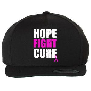 Hope Fight Cure Breast Cancer Wool Snapback Cap