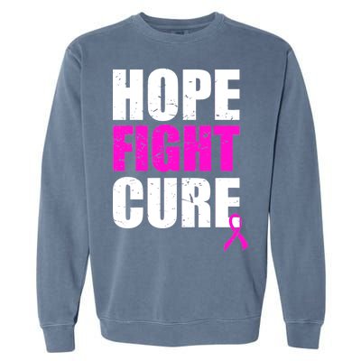 Hope Fight Cure Breast Cancer Garment-Dyed Sweatshirt