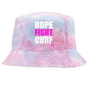 Hope Fight Cure Breast Cancer Tie-Dyed Bucket Hat