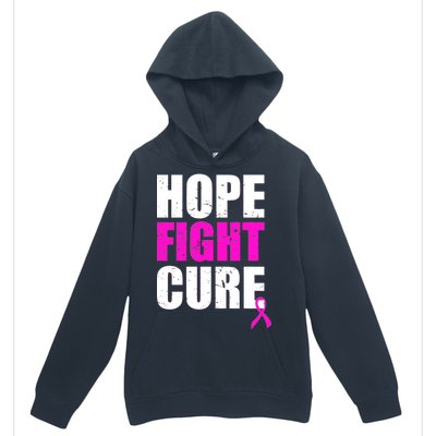 Hope Fight Cure Breast Cancer Urban Pullover Hoodie